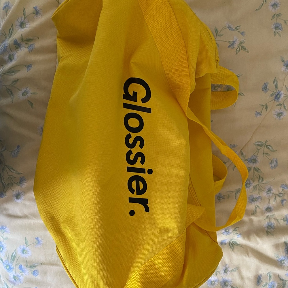 Glossier Vibrant Yellow Travel Bag